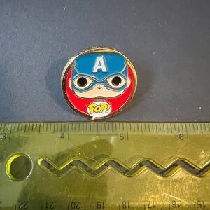 Funko Pop Captain America Enamel Pin - Red, Blue, Gold